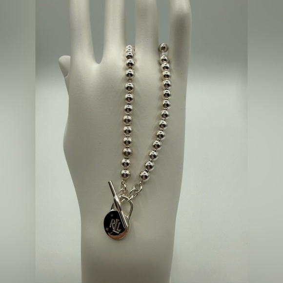 Lauren Ralph Lauren Sterling Silver Logo Bracelet Sterling Silver 925 - Picture 7 of 13